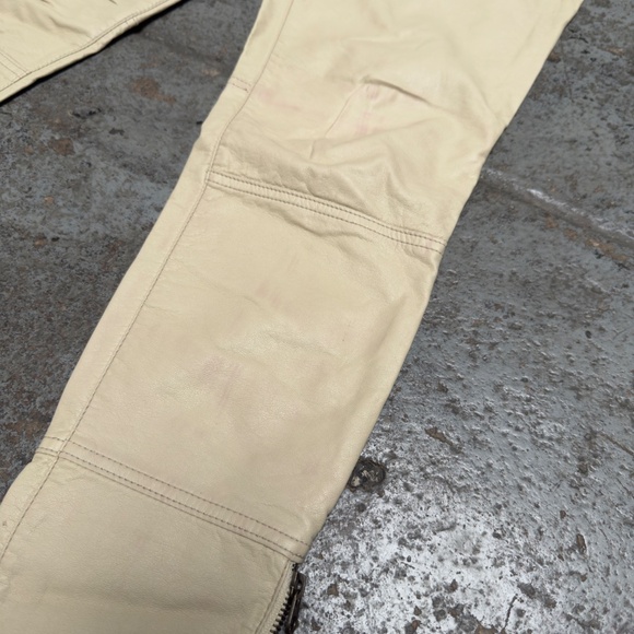 Free People Womens Size 8 Vintage Wash Faux Leather Zipper Jeans Pants - Picture 2 of 5